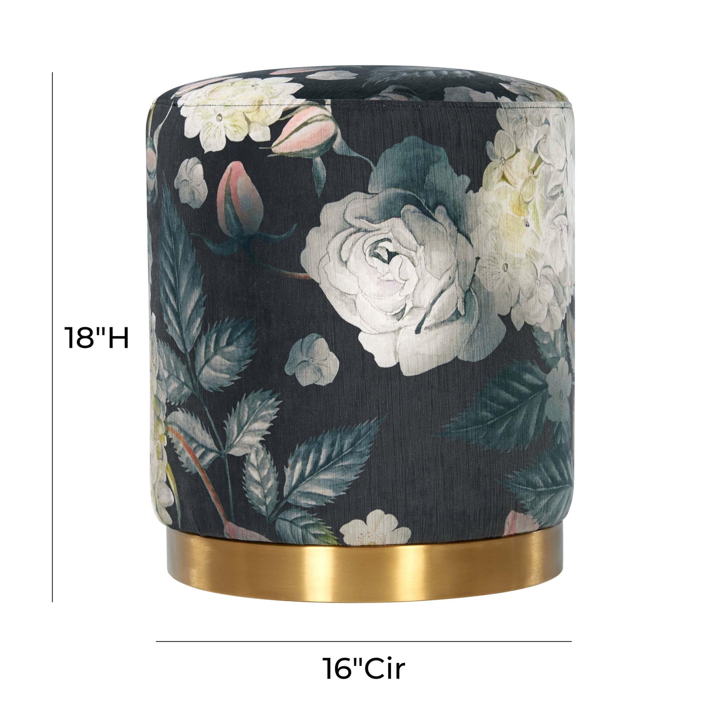 Opal Performance Velvet Ottoman