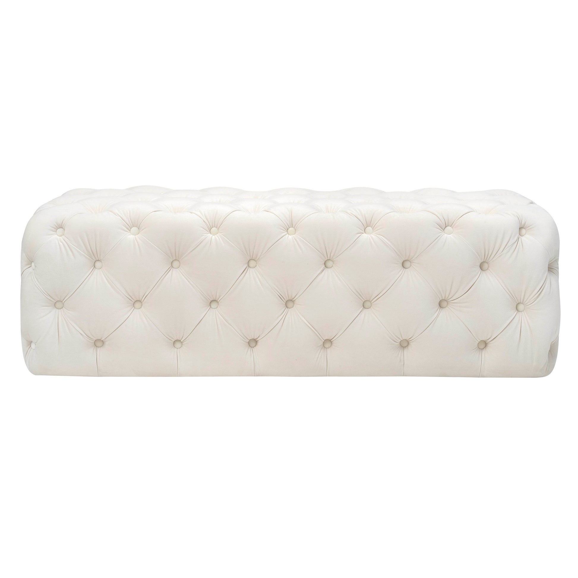Kaylee 49" Performance Velvet Tufted Jumbo Ottoman