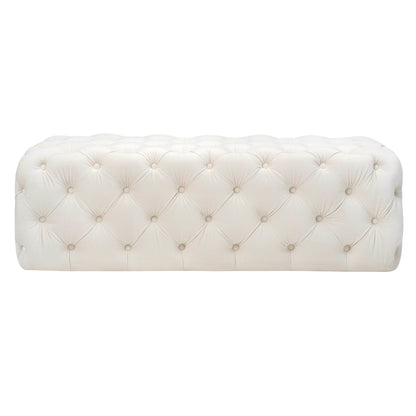 Kaylee 49" Performance Velvet Tufted Jumbo Ottoman
