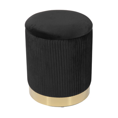 Zoe Performance Velvet Storage Ottoman