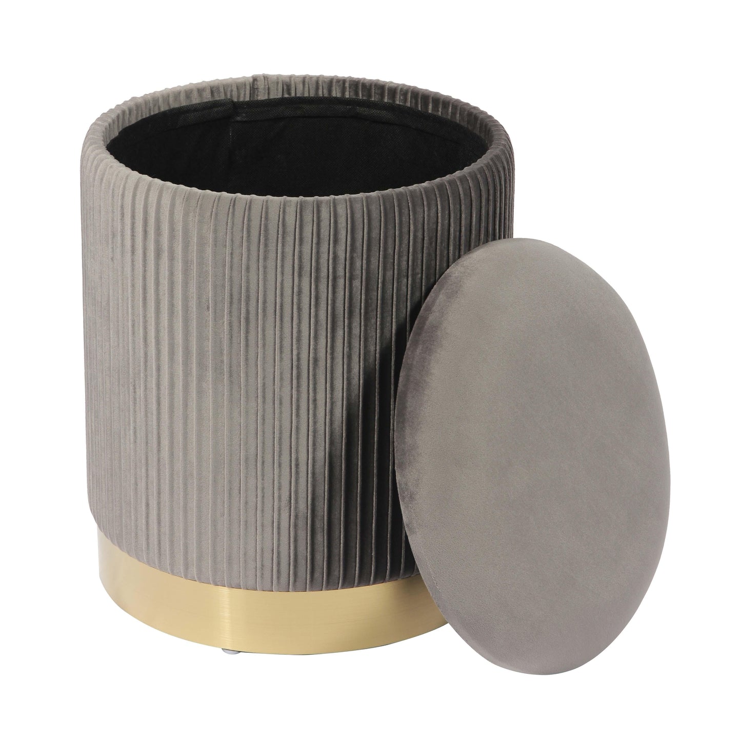 Zoe Performance Velvet Storage Ottoman