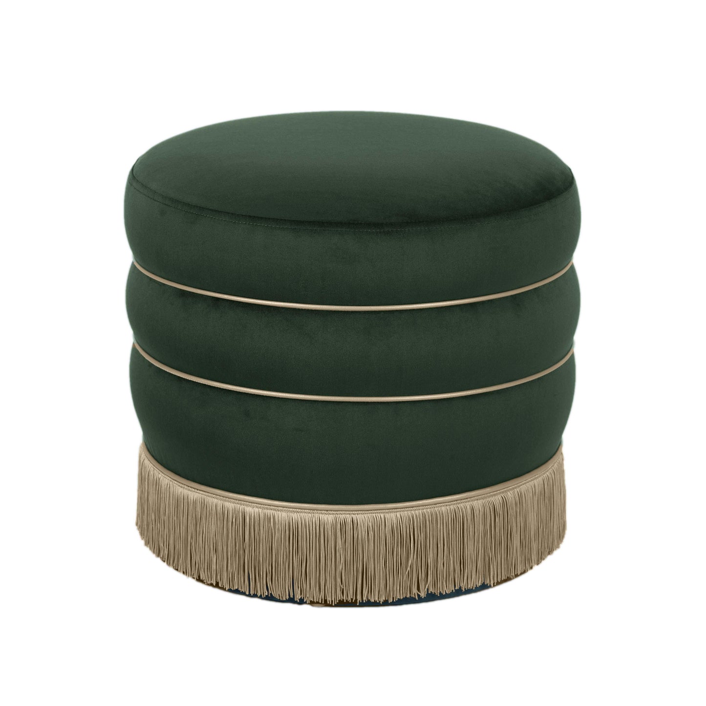 Lakka Performance Velvet Ottoman - Green