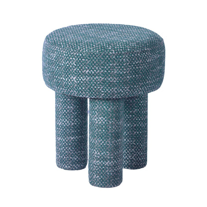 Claire Nubby Performance Fabric Accent Stool - Teal