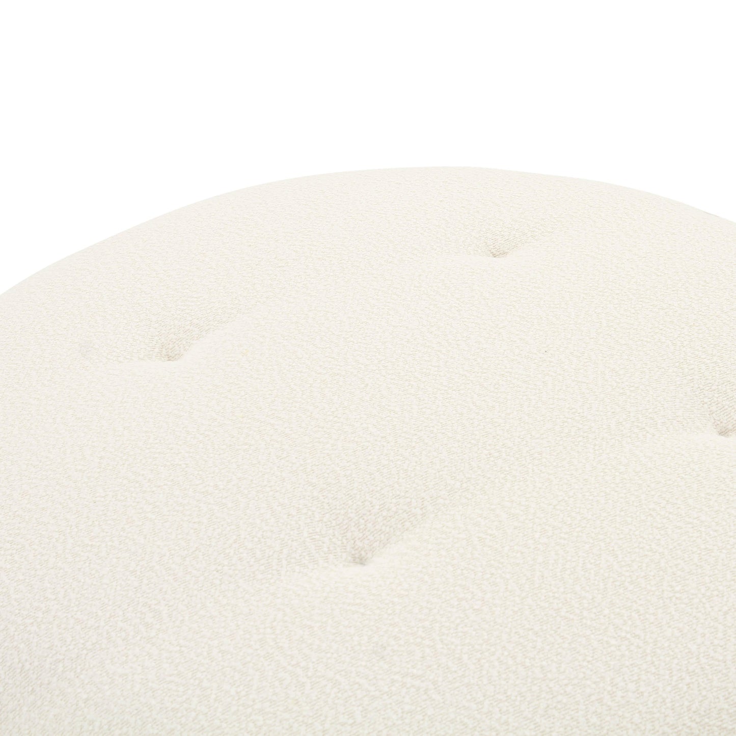Fickle Cream Performance Boucle Swivel Ottoman