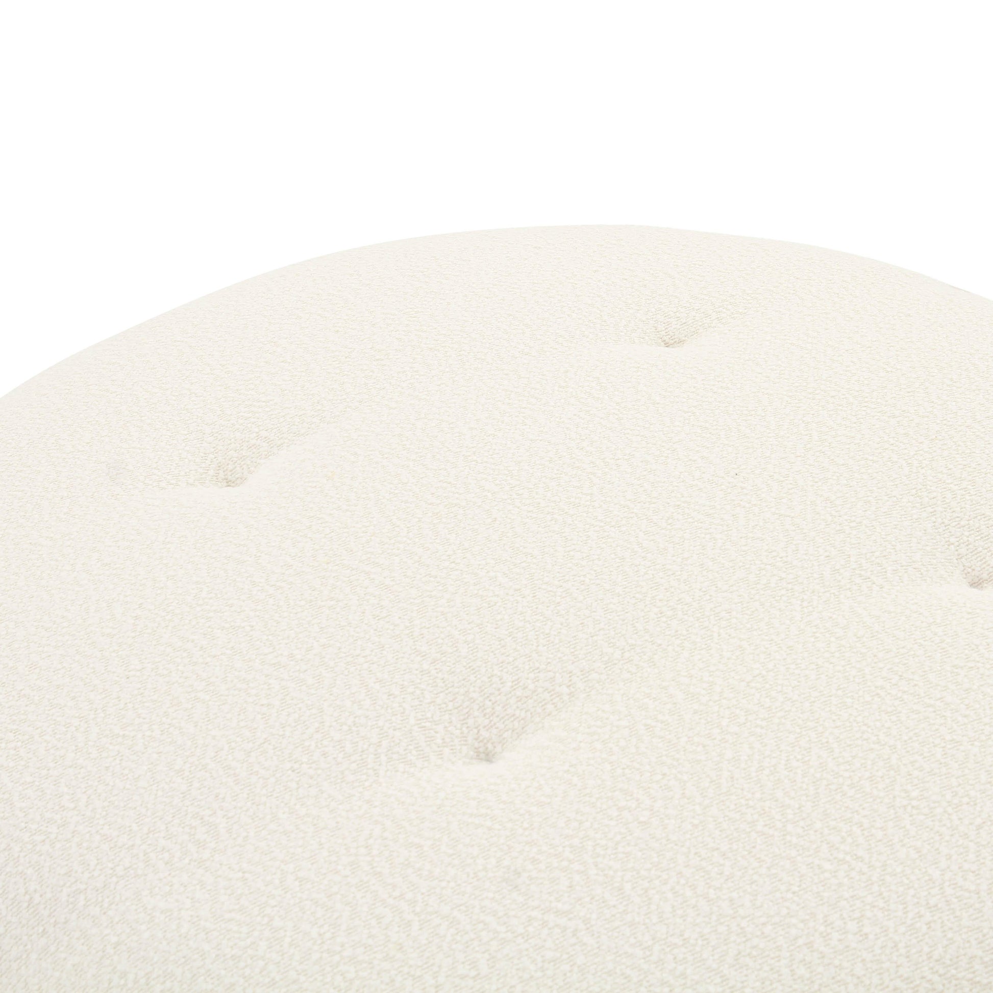 Fickle Cream Performance Boucle Swivel Ottoman