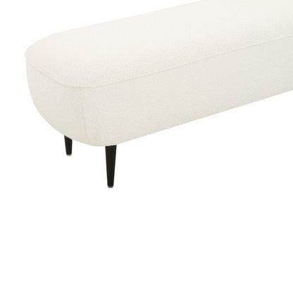 Denise 51" Cream Performance Boucle Bench