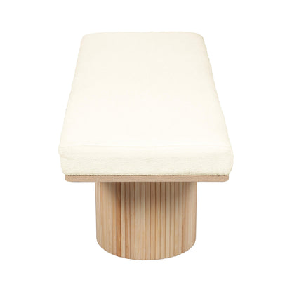 Sagano 48" White Dyed-Yarn Bench