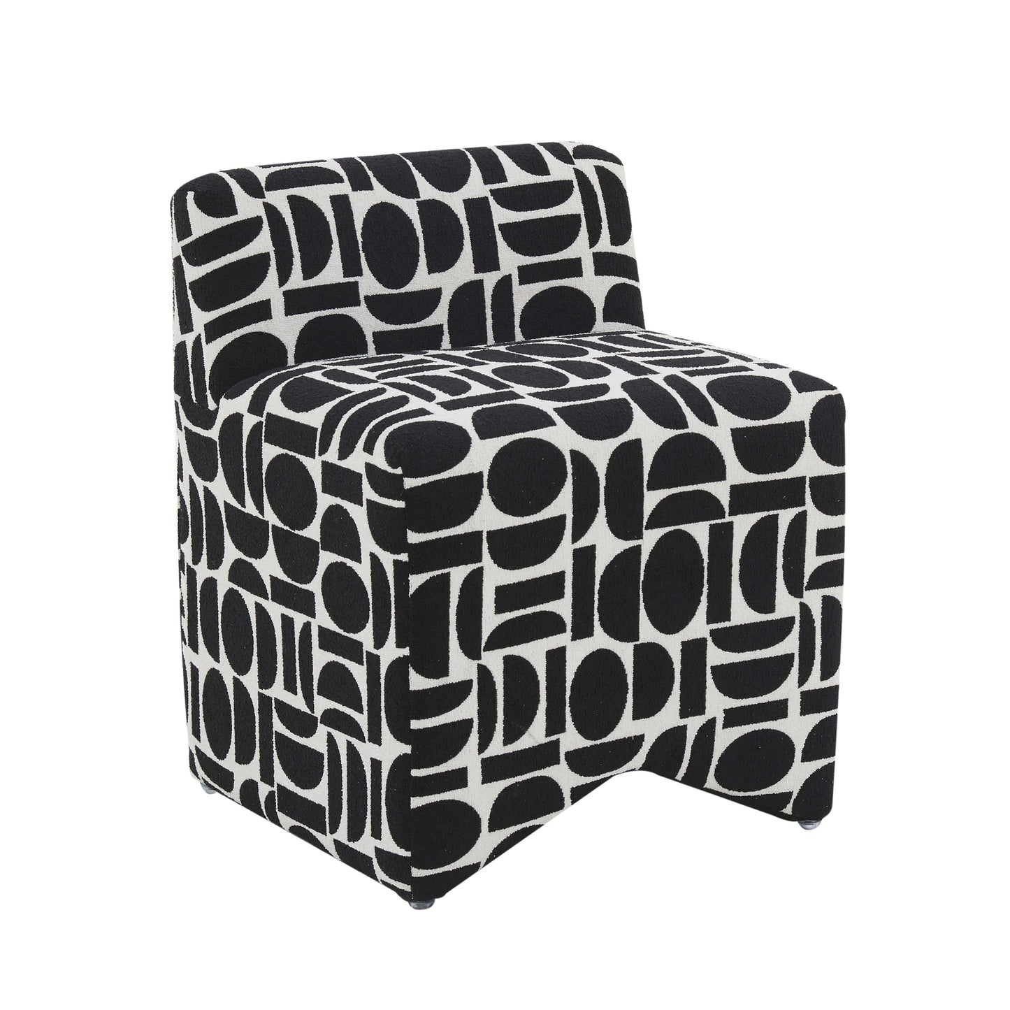 Pippa Geometric Performance Jacquard Weave Accent Stool