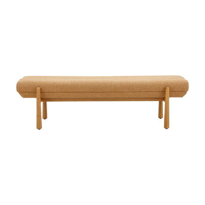 Julianna 56" Textured Performance Fabric Bench - Yellow