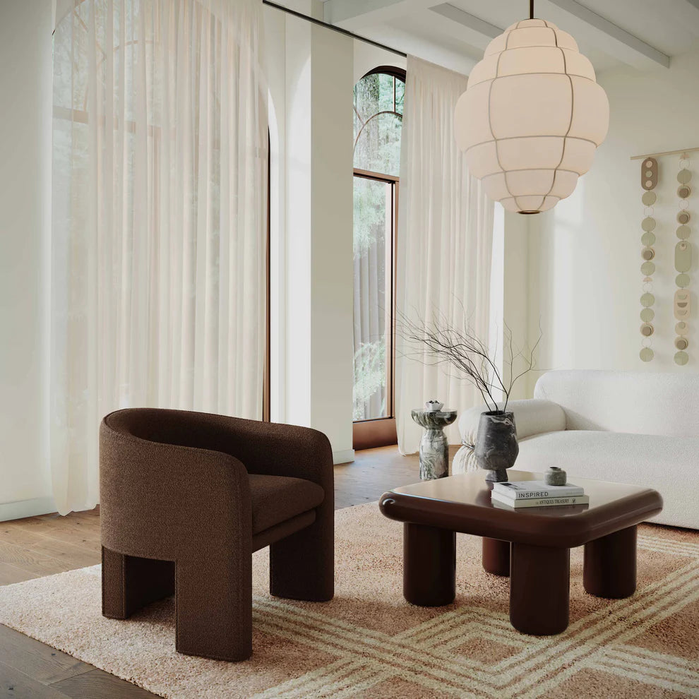 Memphis 33.5" Glossy Square Coffee Table