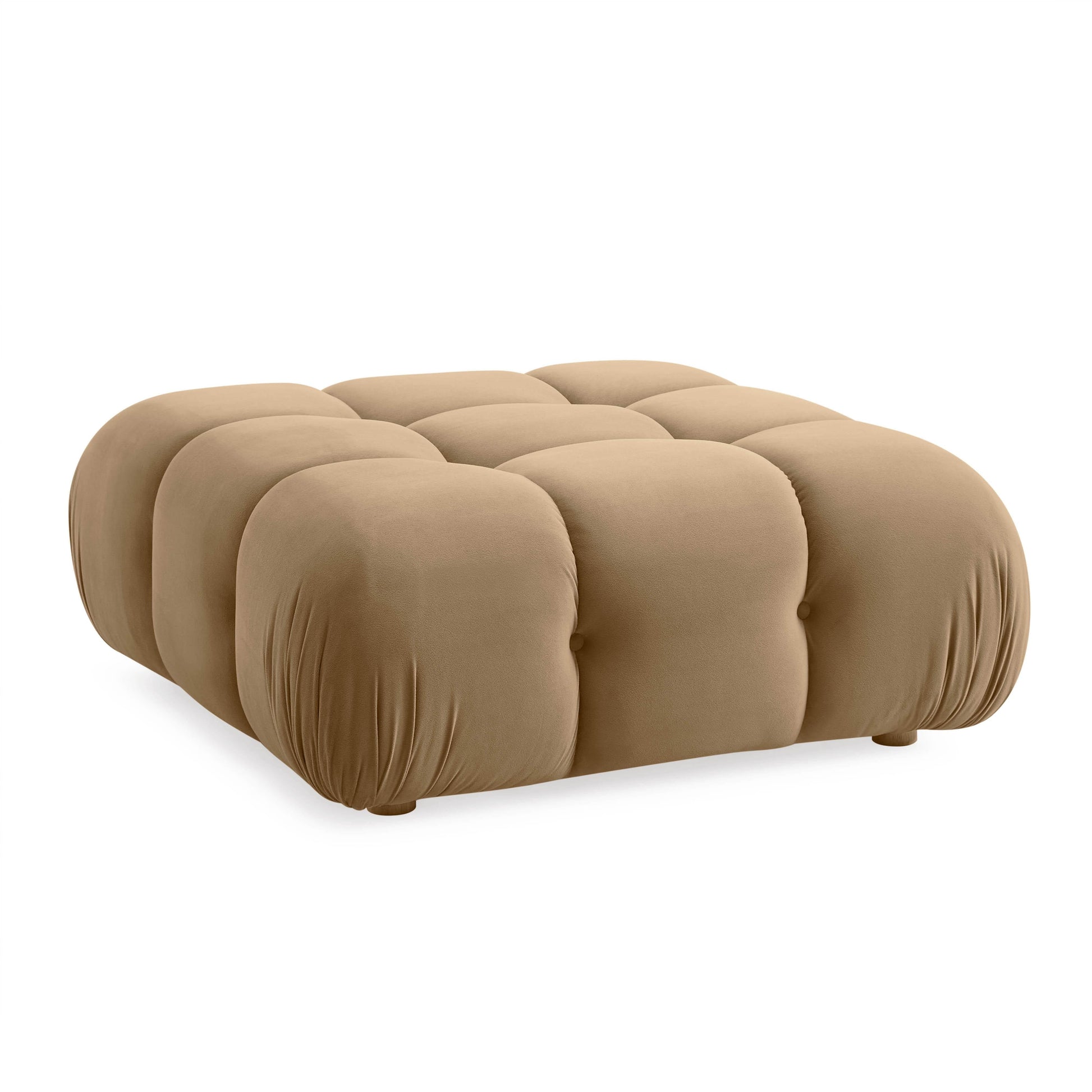 Calliope Cafe Au Lait Performance Velvet Modular Ottoman - Default Variant