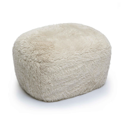 Britt Contract-Grade Vegan Shearling Ottoman - Natural