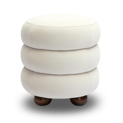 Stefanie Performance Velvet Ottoman