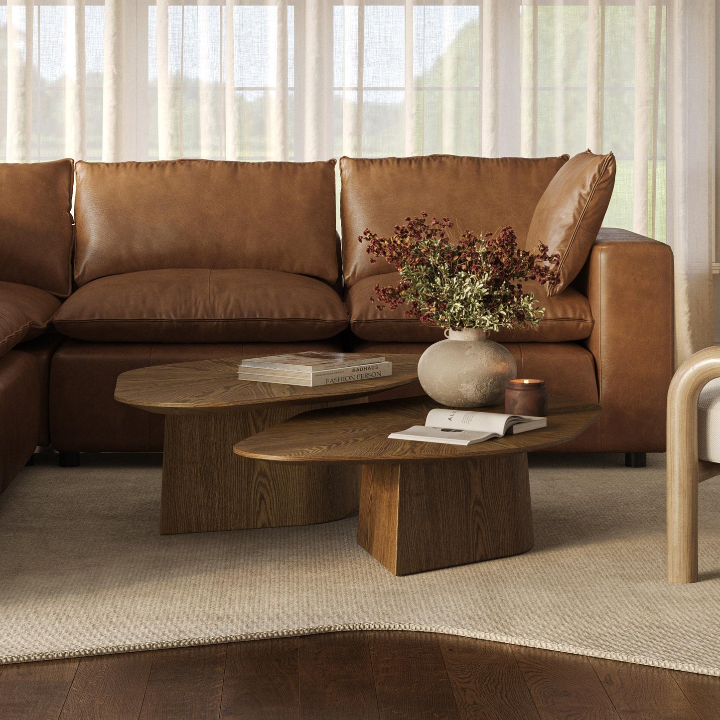 Roche 2-Piece Ash Nesting Coffee Table Set