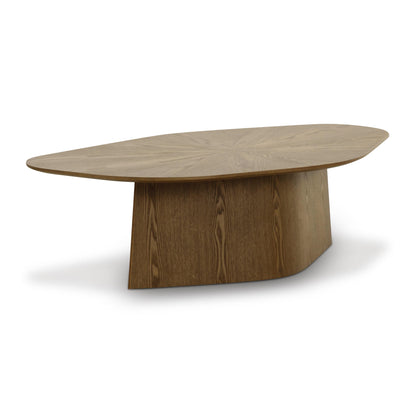 Roche 48" Ash Geometric Coffee Table - Brown
