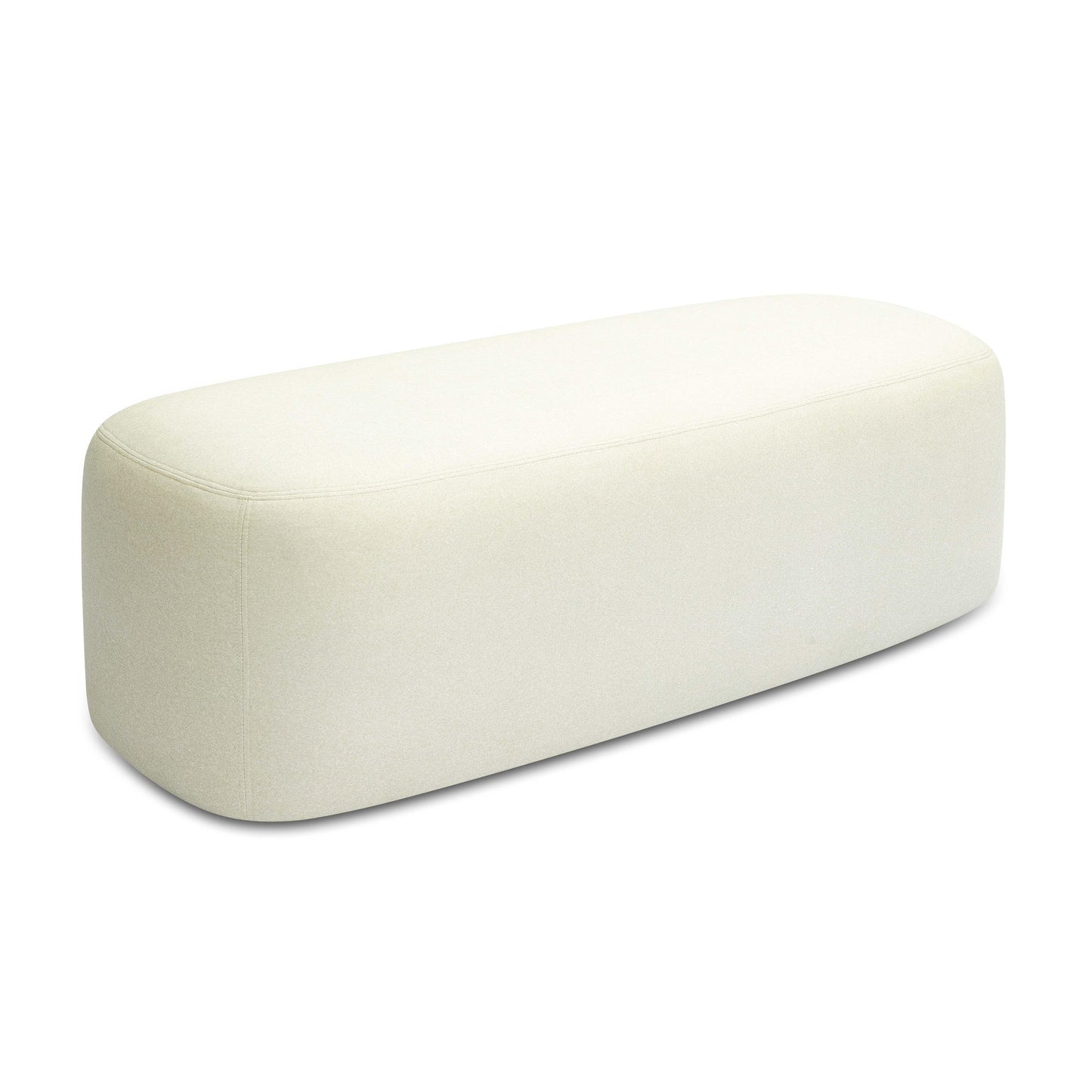 Graceland 54" Performance Faux Mohair Bench - Cream