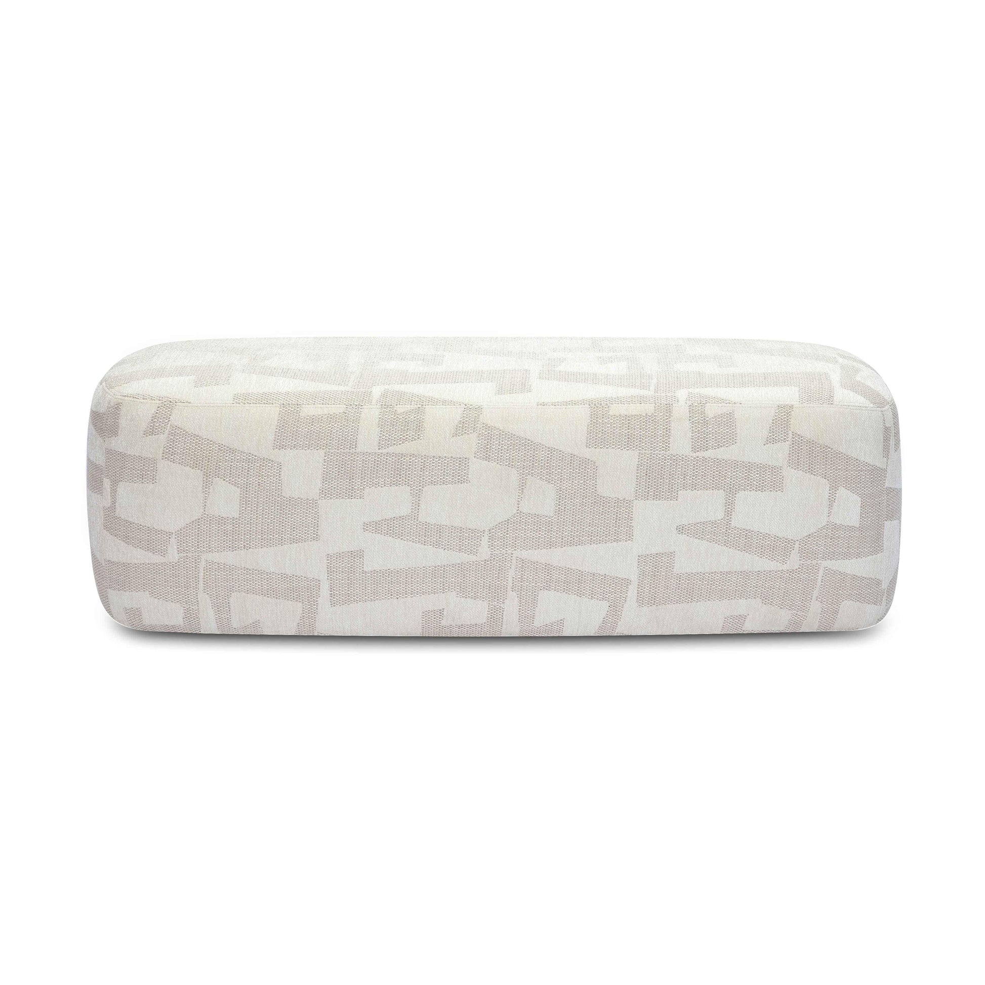 Graceland 54" Cream Performance Jacquard Bench