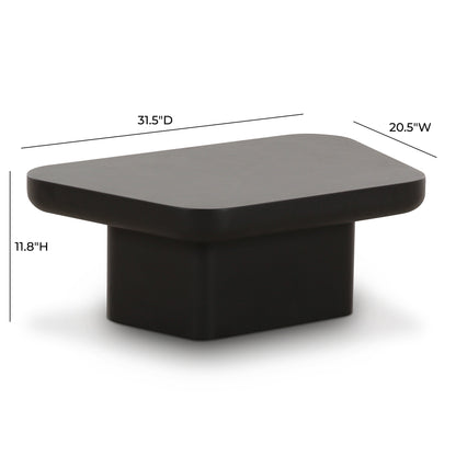 Yoko Black Coffee Table (32"-39")