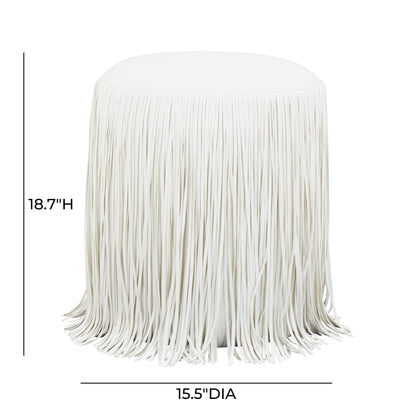 Shag Me Performance Vegan Leather Ottoman