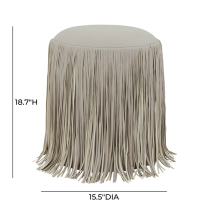 Shag Me Performance Vegan Leather Ottoman