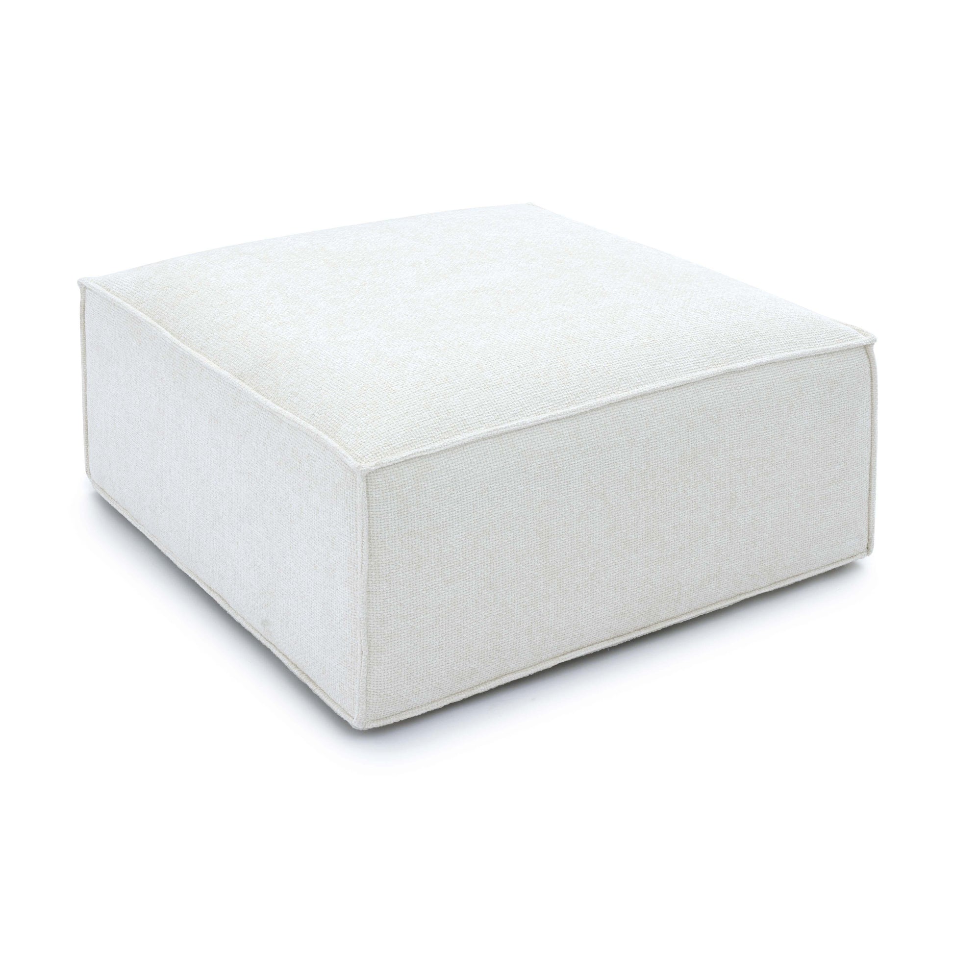 Mindy Performance Chenille Basketweave Ottoman