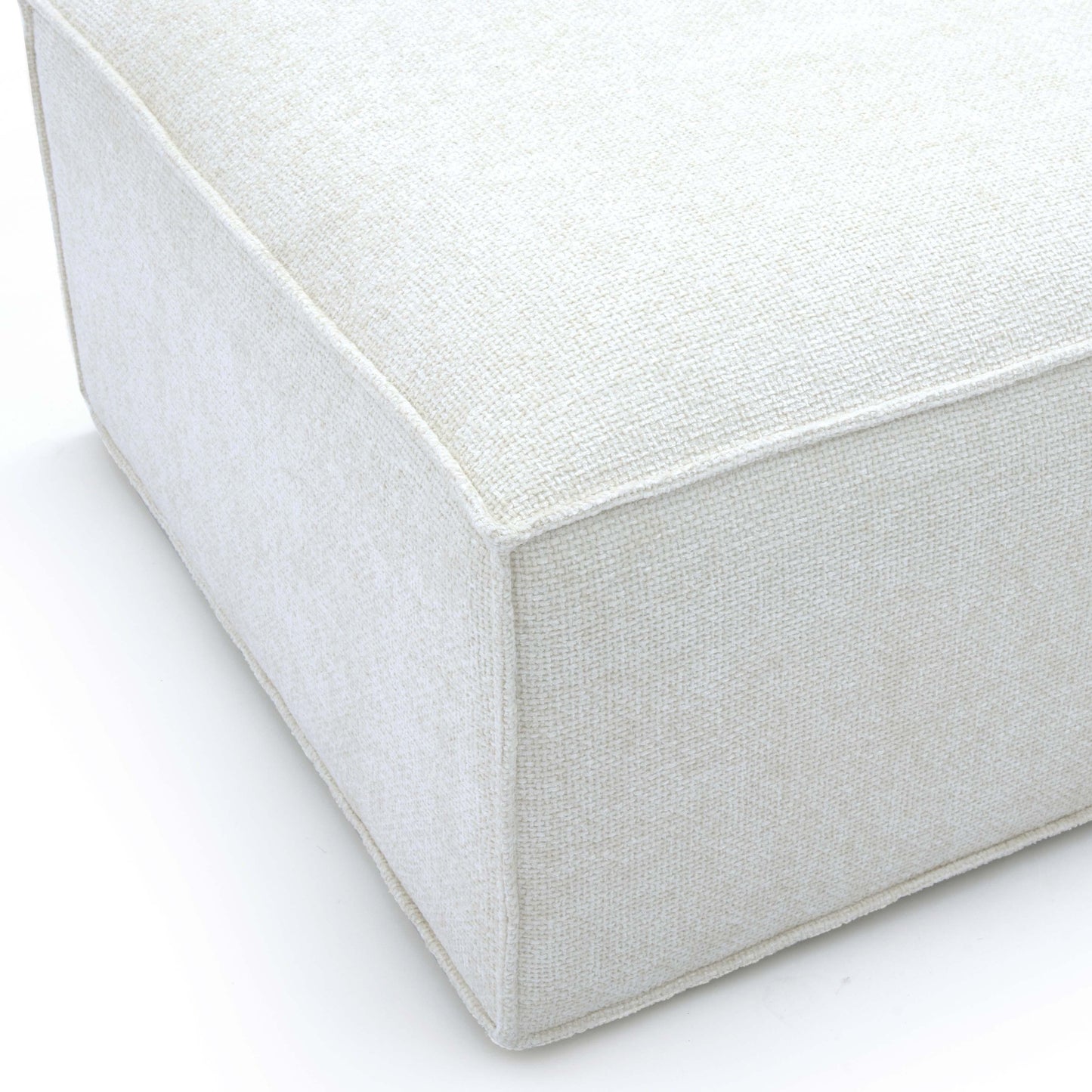 Mindy Performance Chenille Basketweave Ottoman