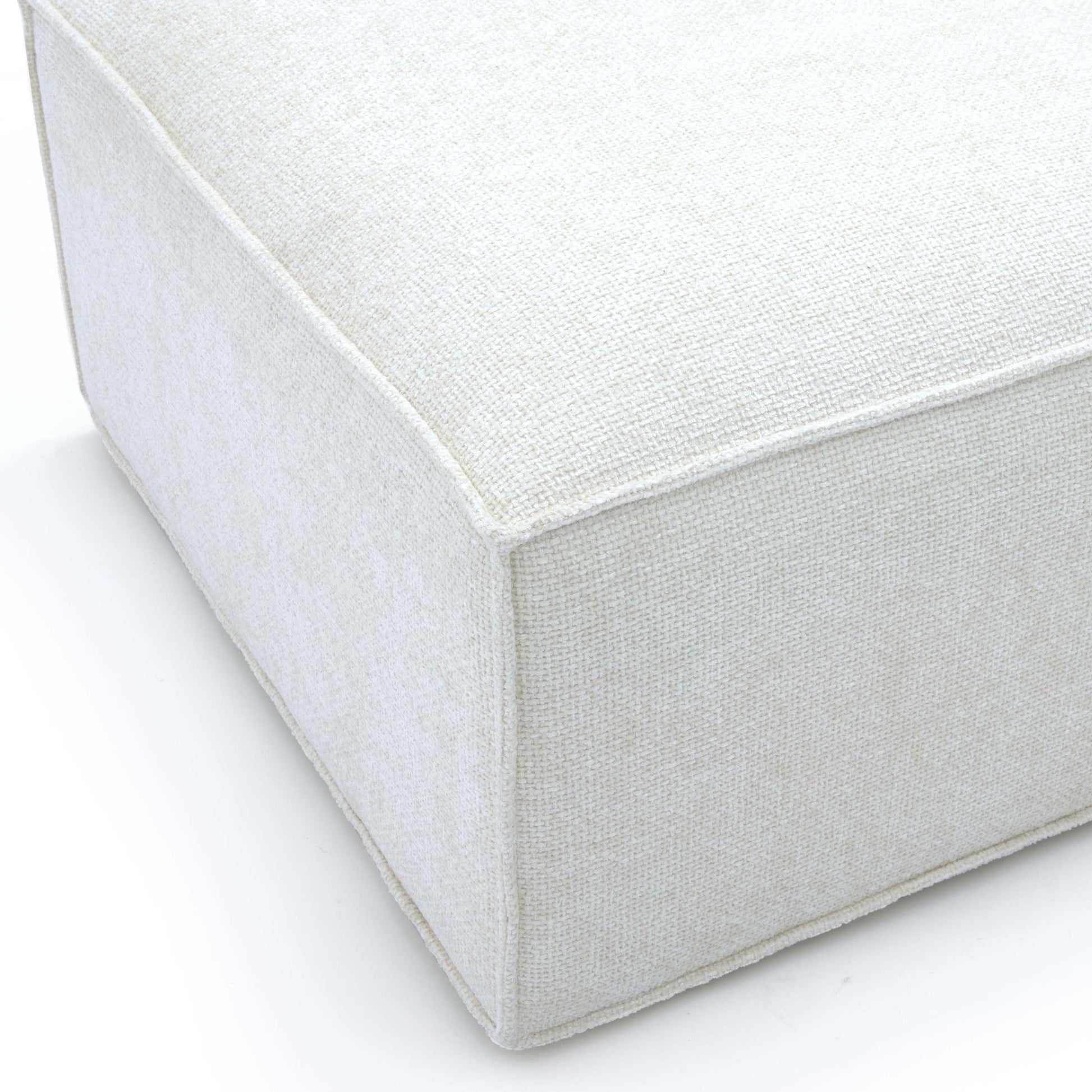 Mindy Performance Chenille Basketweave Ottoman