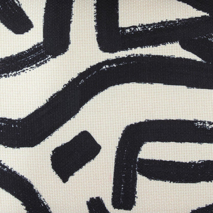 Pippa Black Brushstroke Print Contract Grade Accent Stool