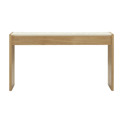 Paige 56" Natural Oak 2-Drawer Console Desk