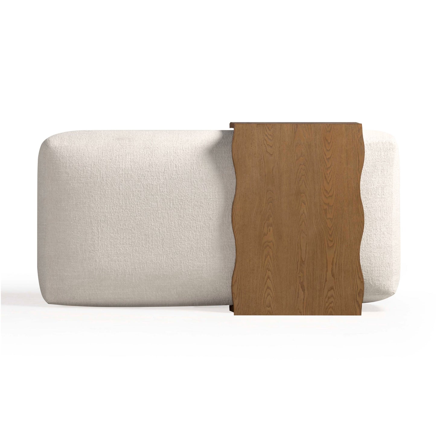 Spencer 54" Performance Basketweave Ottoman with Bridge Table