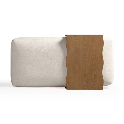 Spencer 54" Performance Basketweave Ottoman with Bridge Table