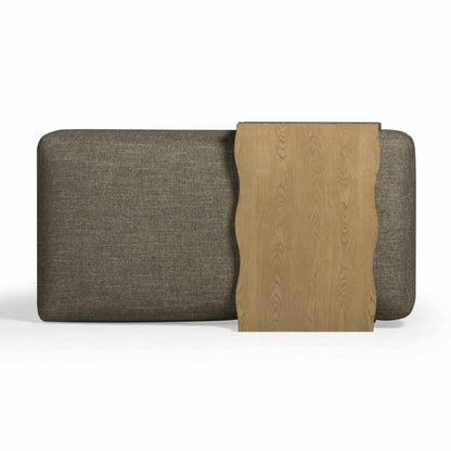Spencer 54" Performance Basketweave Ottoman with Bridge Table