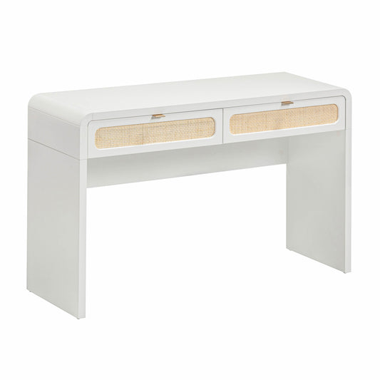 Patty 48" Rattan 2-Drawer Console Desk