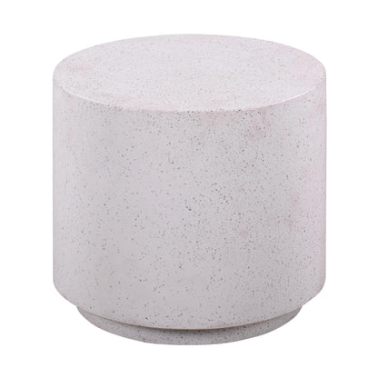 Terrazzo Light Speckled Concrete Round Side Table - Default Variant