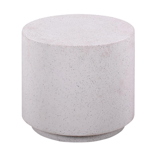Terrazzo Light Speckled Concrete Round Side Table - Default Variant