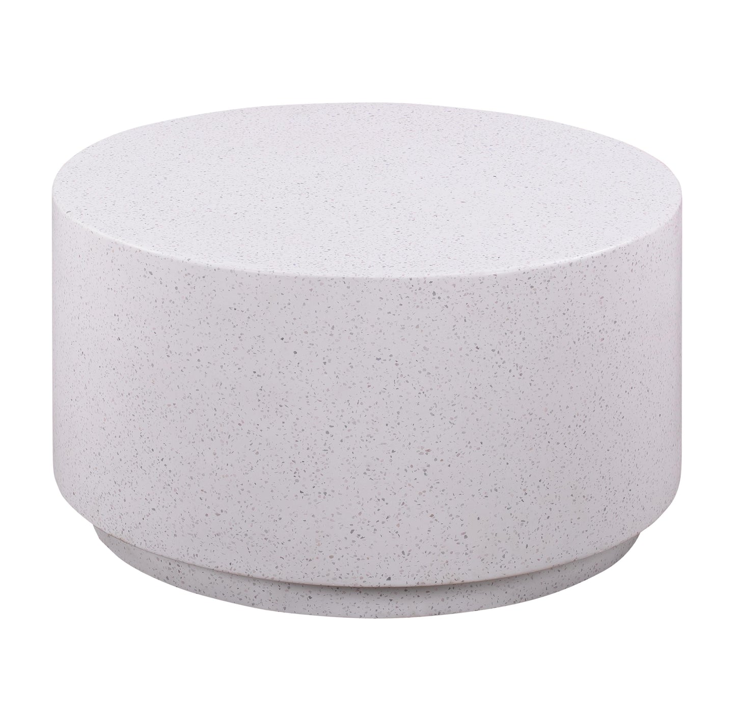 Terrazzo 27.5" Light Speckled Concrete Round Coffee Table - Default Variant