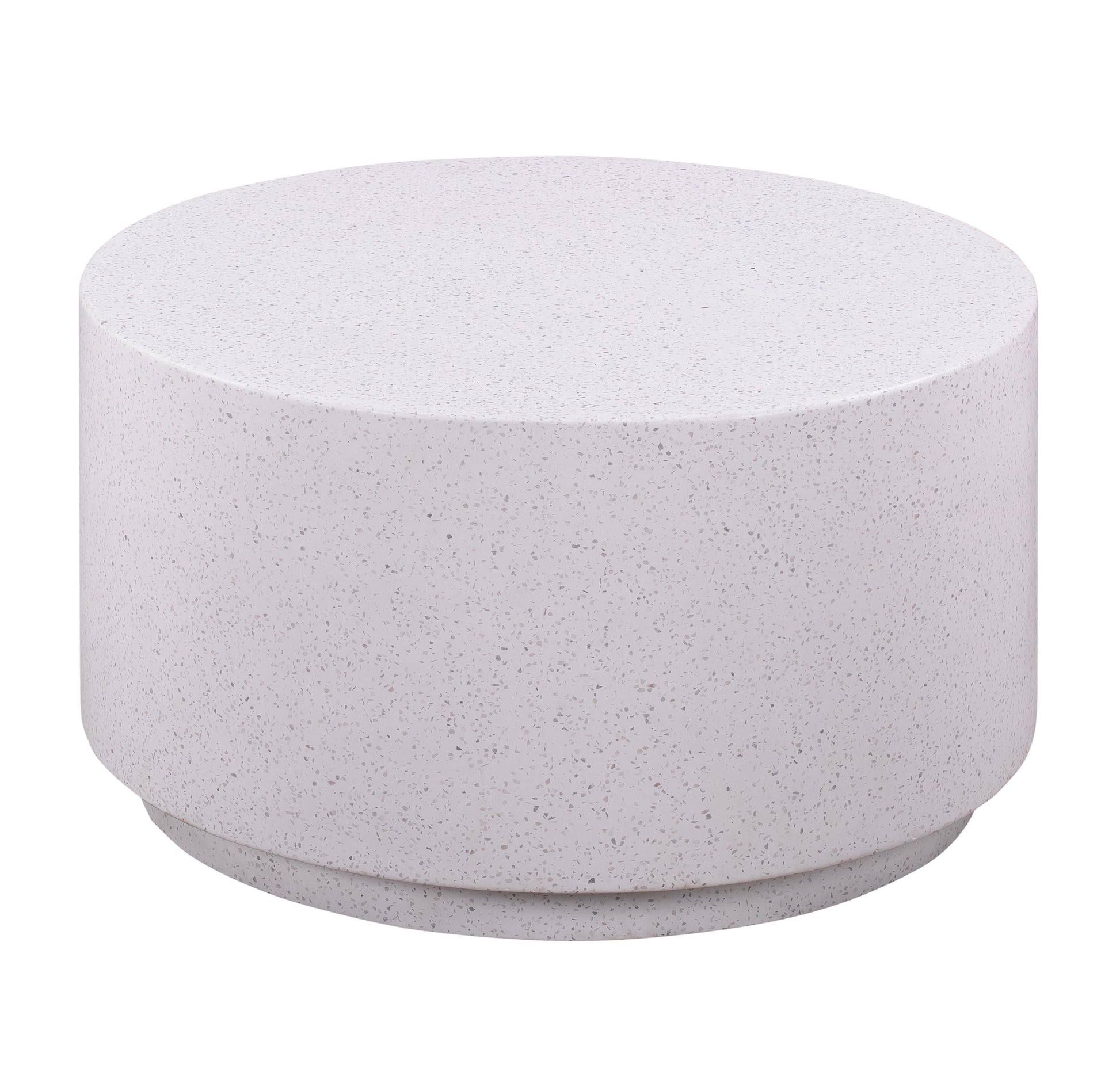Terrazzo 27.5" Light Speckled Concrete Round Coffee Table - Default Variant