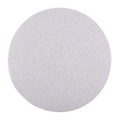 Terrazzo 27.5" Light Speckled Concrete Round Coffee Table
