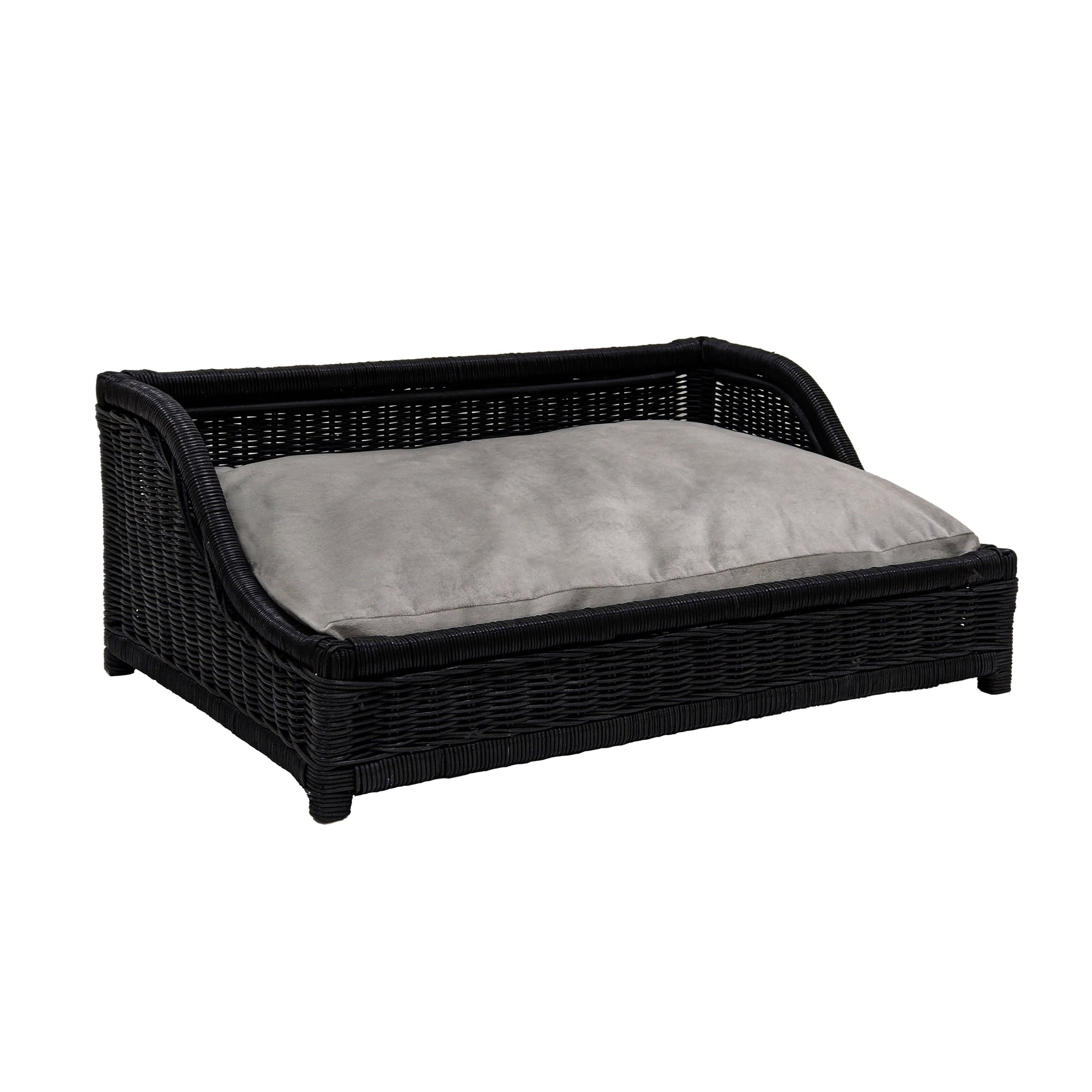 Poppy Black Rattan Small Pet Bed - Default Variant
