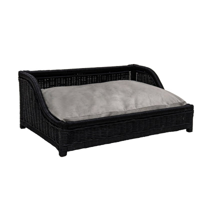 Poppy Black Rattan Small Pet Bed - Default Variant