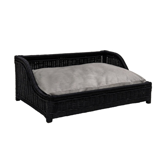 Poppy Black Rattan Small Pet Bed - Default Variant