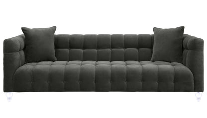 Bea 90.6" Performance Velvet Tufted Sofa - Grey
