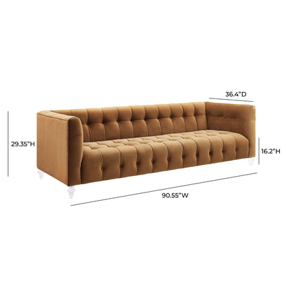 Bea 90.6" Performance Velvet Tufted Sofa