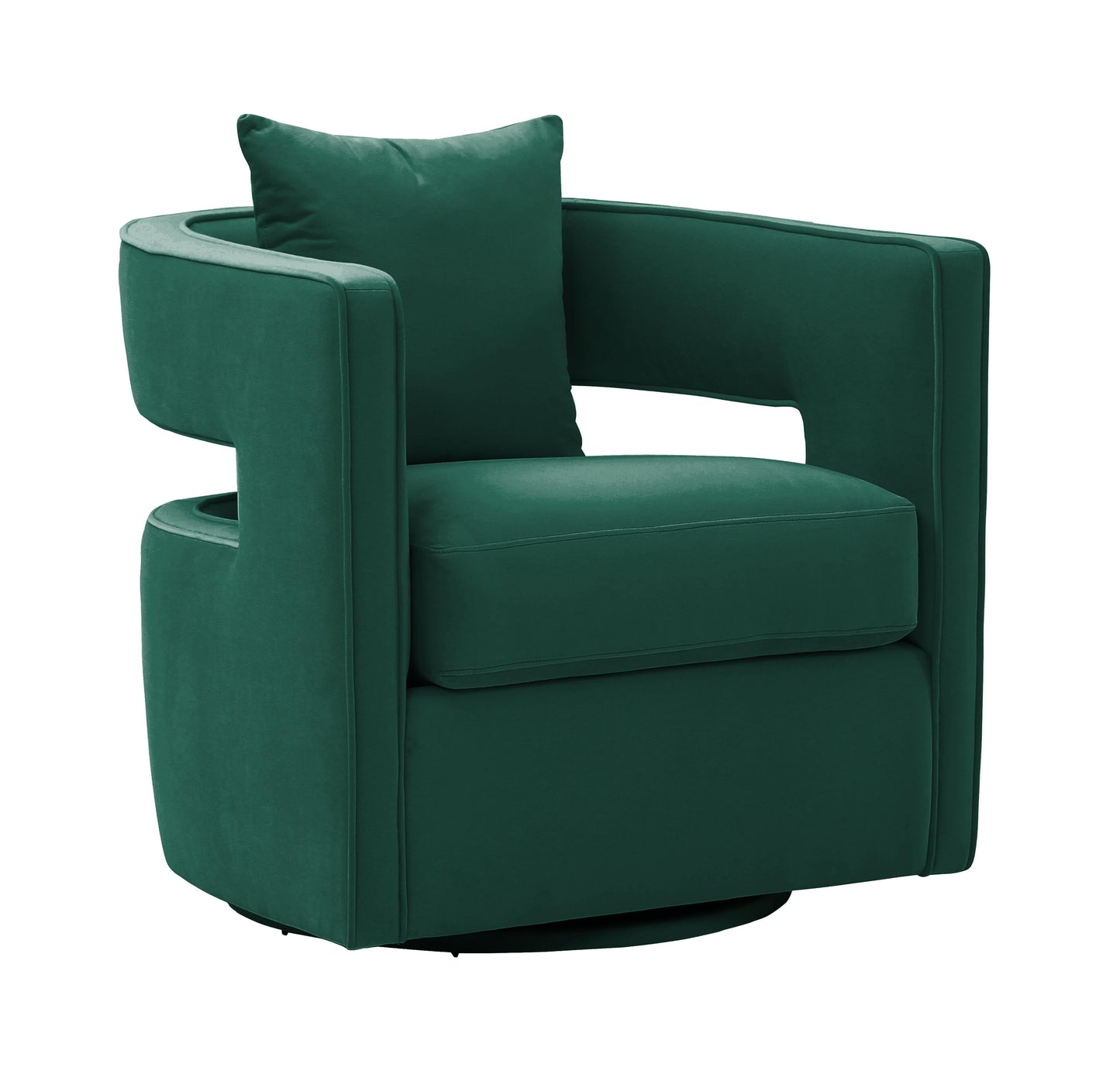 Kennedy Performance Velvet Swivel Accent Chair - Forest Green