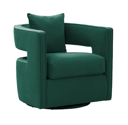 Kennedy Performance Velvet Swivel Accent Chair