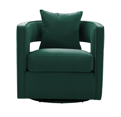 Kennedy Performance Velvet Swivel Accent Chair