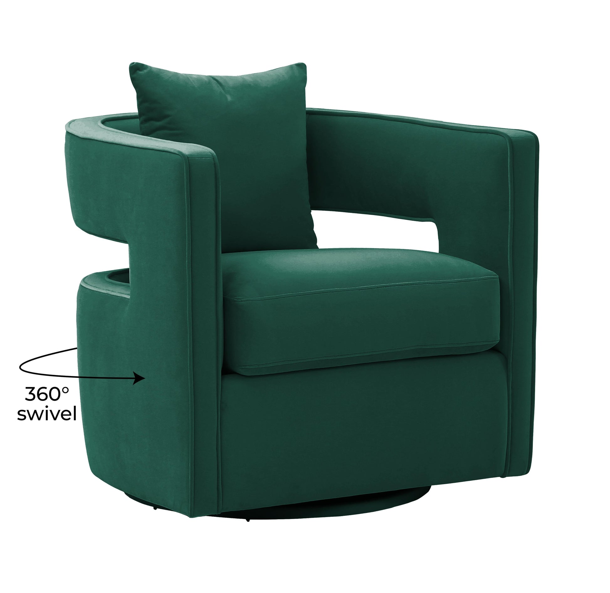 Kennedy Performance Velvet Swivel Accent Chair