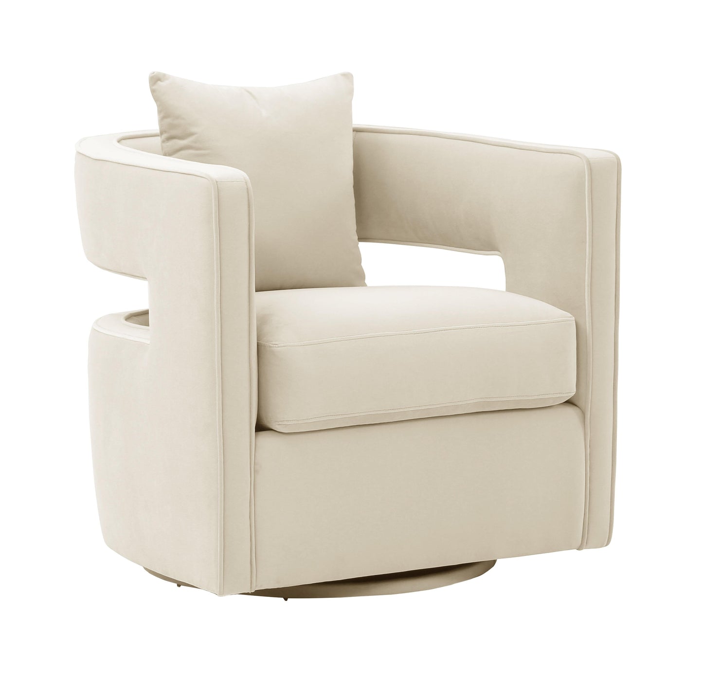 Kennedy Performance Velvet Swivel Accent Chair