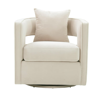 Kennedy Performance Velvet Swivel Accent Chair