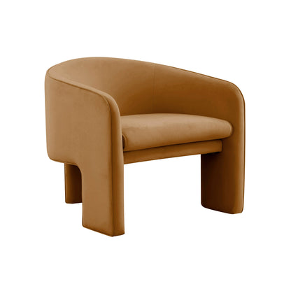 Marla Performance Velvet Accent Chair - Cognac